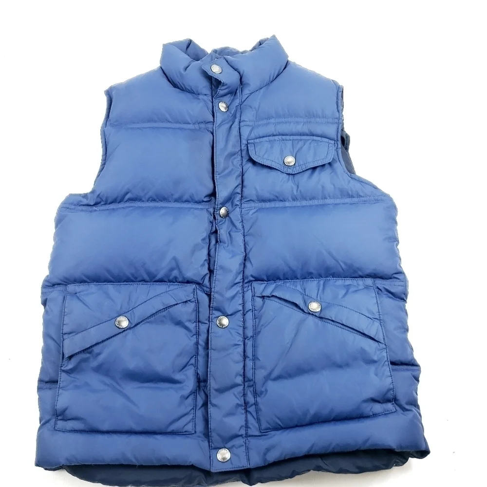 Lands end navy down feather filled vest sz M 10-12